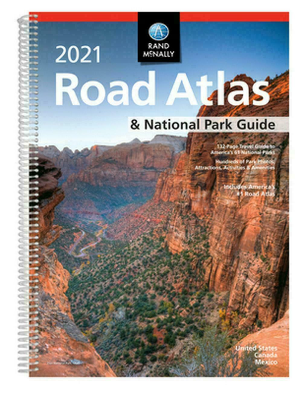 Rand Mcnally 2021 Road Atlas & National Park Guide Spiral Us, Canada, Mexico